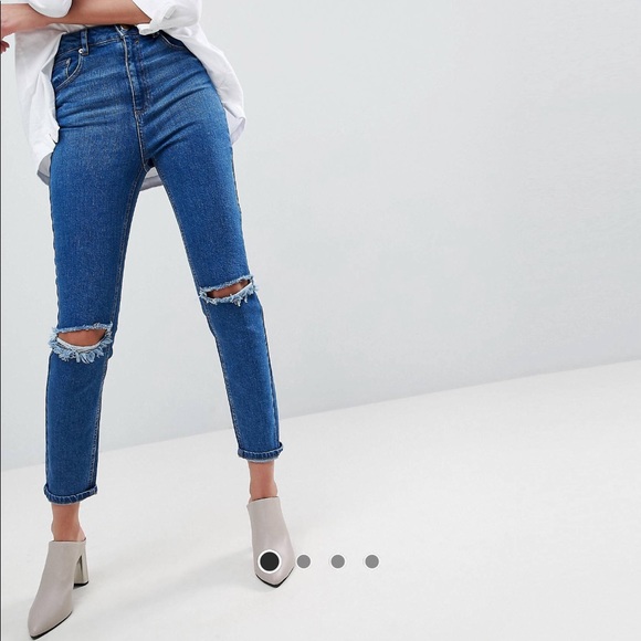 ASOS Denim - ASOS Design FARLEGH High waist slim mom jeans